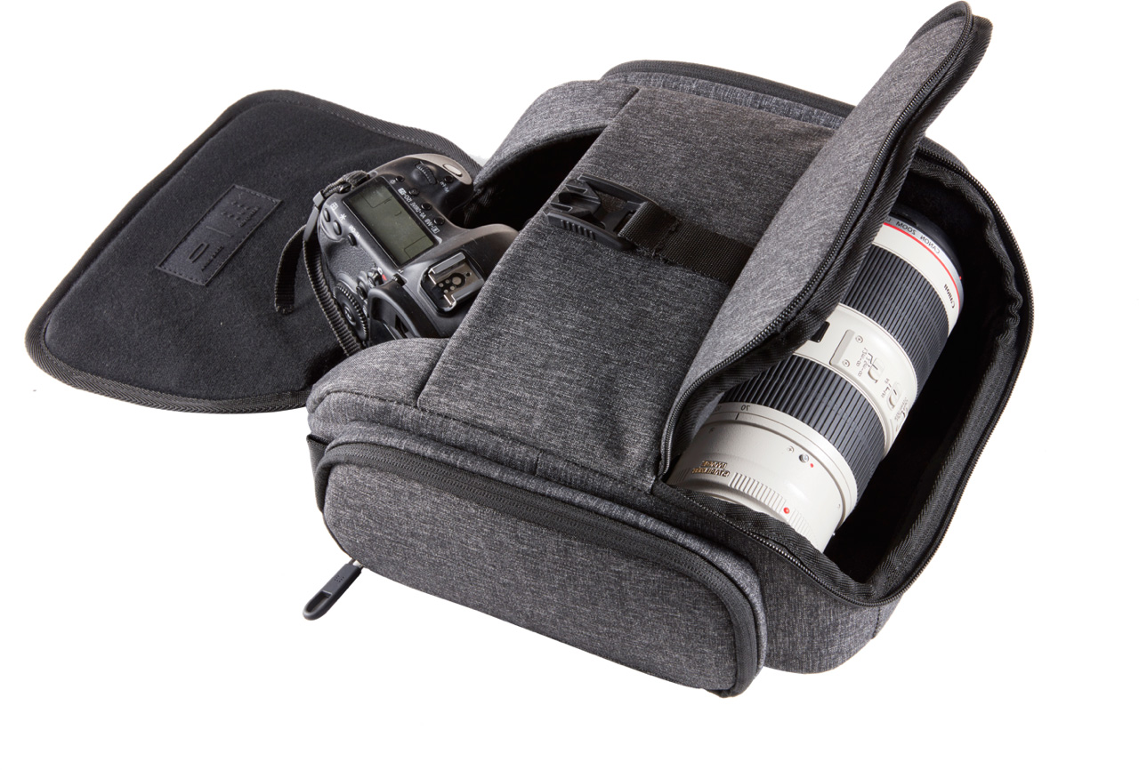 Blake camera bag with organized camera storage
